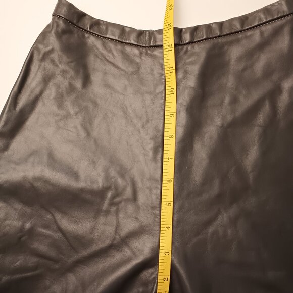 Skin Deep 100% Leather Pants Size 23/00 High Rise Skinny Leg Gray Color - Picture 7 of 9